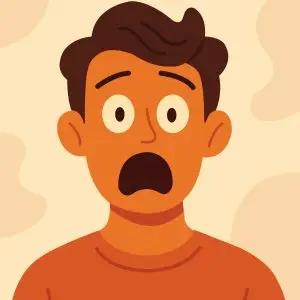 Endişeli yüz ifadesi